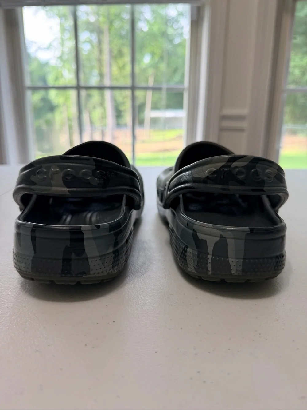 Gray Camouflage Crocs Clog Sandals